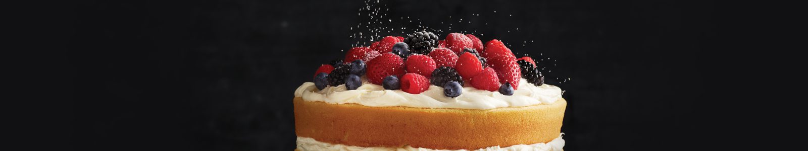 cake with berries