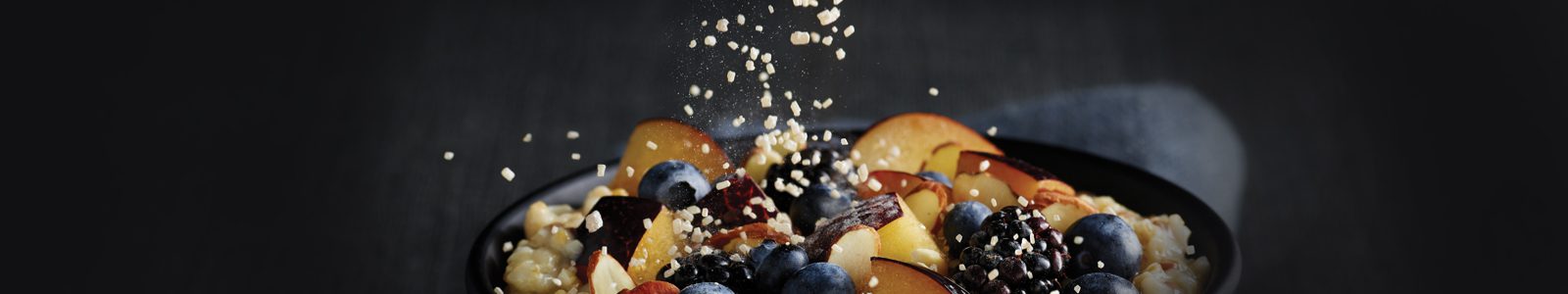 oatmeal and fruit with Turbinado